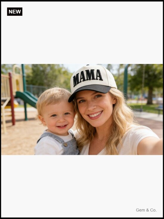 Embroidered Mama Trucker Hat Adjustable Snapback Baseball Cap